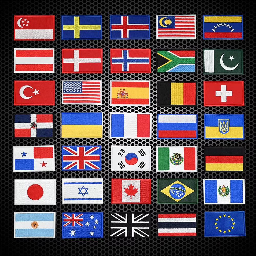 Embroidery Uk - Embroidery Flag Patch US UK Canada