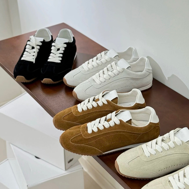 Embroidery White - Unisex Womens casual shoes Genuine leather