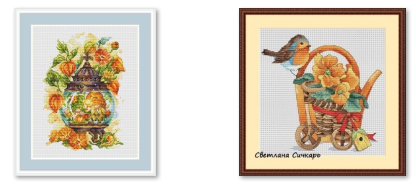Dmc Floss Set - Cross stitch set, hand-embroidered on both