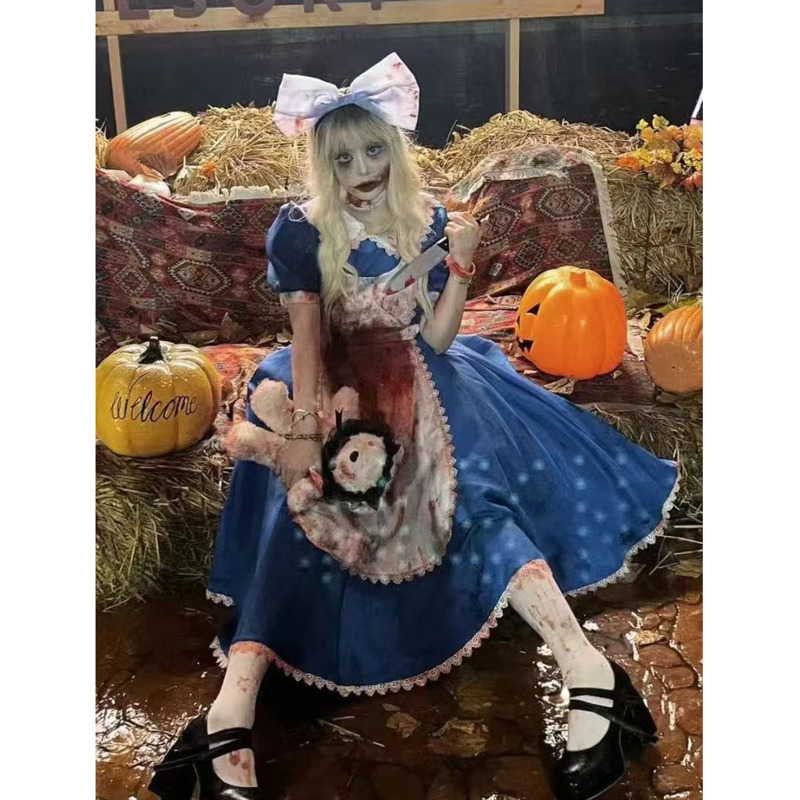 Embroidery Dress - Original Dress Set Halloween Lolita Goth