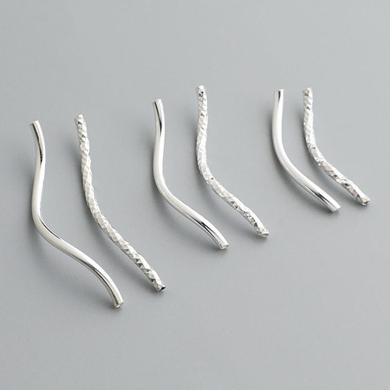 Embroidery Bracelet - 2pcs/Lot 925 Sterling Silver Smooth/Embroidery Model