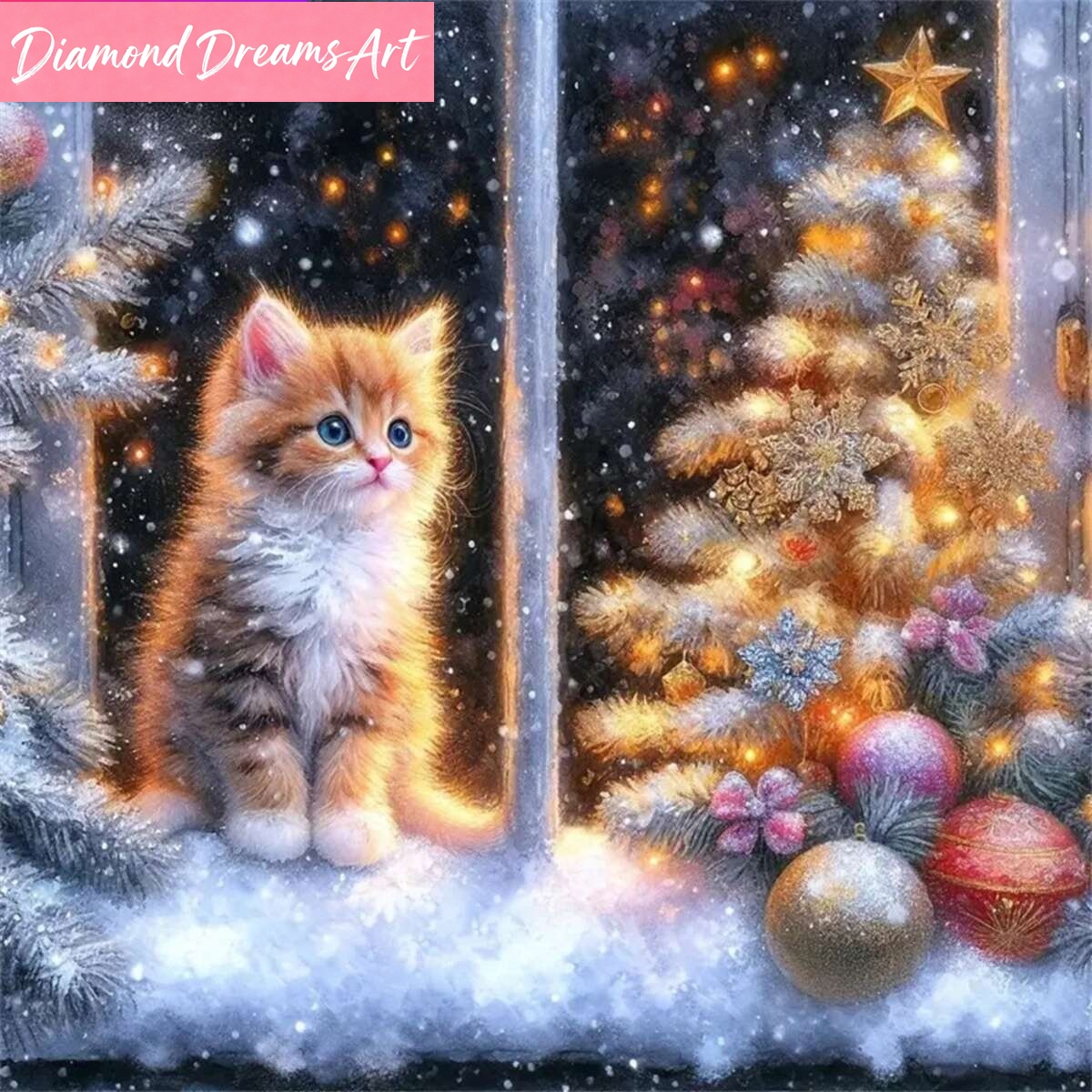 Embroidery Cat - Diamond Painting Cat Animal Full Square