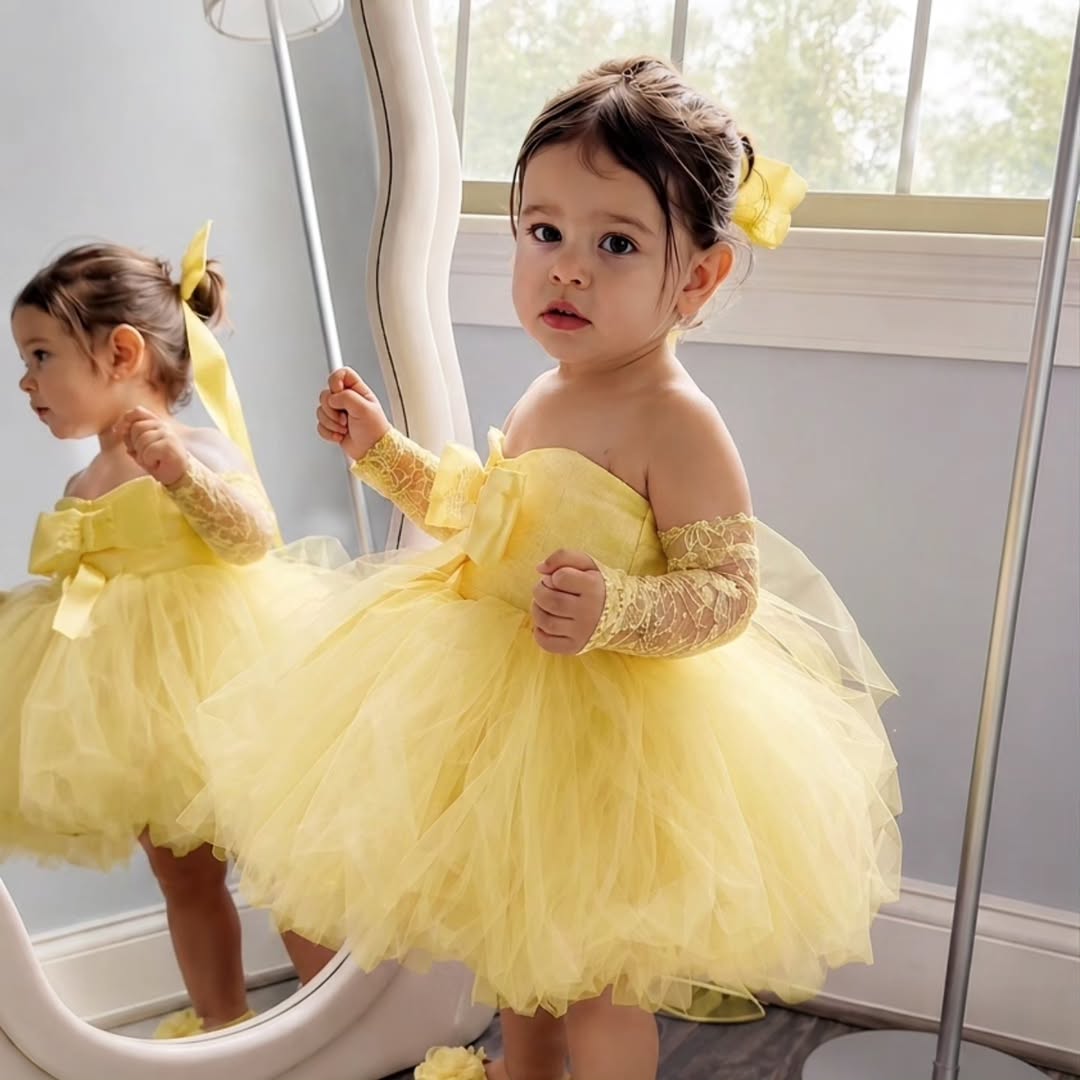 Princess Yellow Flower Girl Dr - Embroidery Yellow Flower 评论和价格