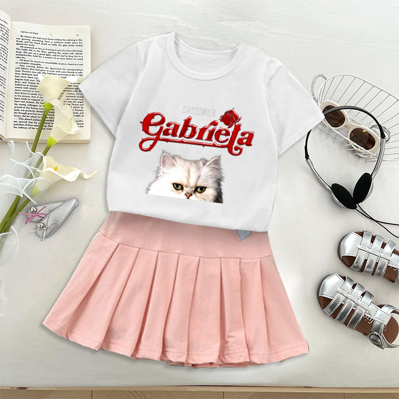 Fashion K POP K-KATSEYE T-shir - Embroidery Skirt 评论和价格