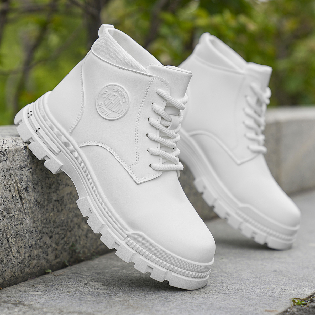 Men's Fashionable All-Season W - Embroidery White 评论和价格