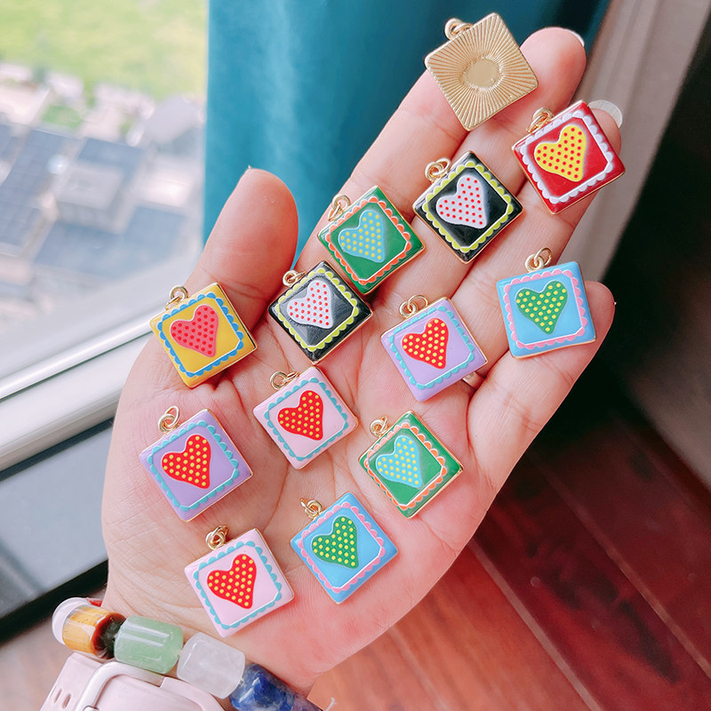 Lot 2pcs Trendy Heart Star Cha - Embroidery Charm 评论和价格