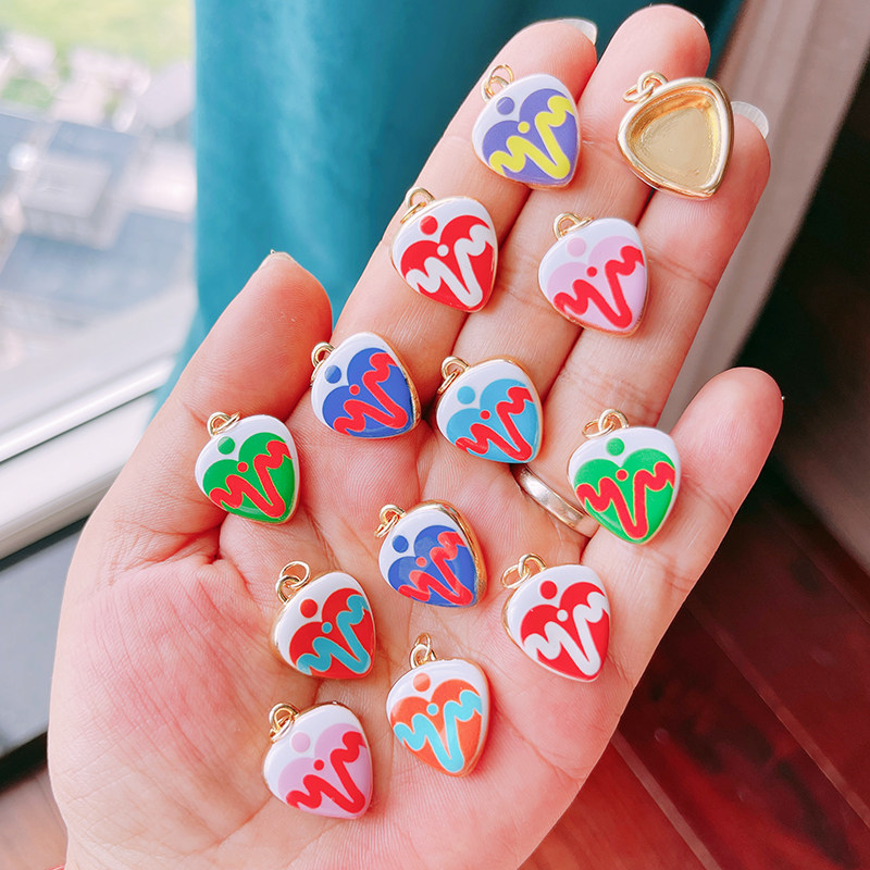 Lot 2pcs Trendy Heart Star Cha - Embroidery Charm 评论和价格