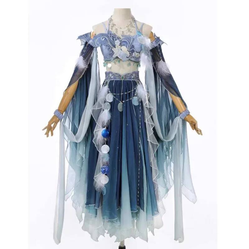 Exotic Blue Dress Heavy Embroi - Embroidery Skirt 评论和价格