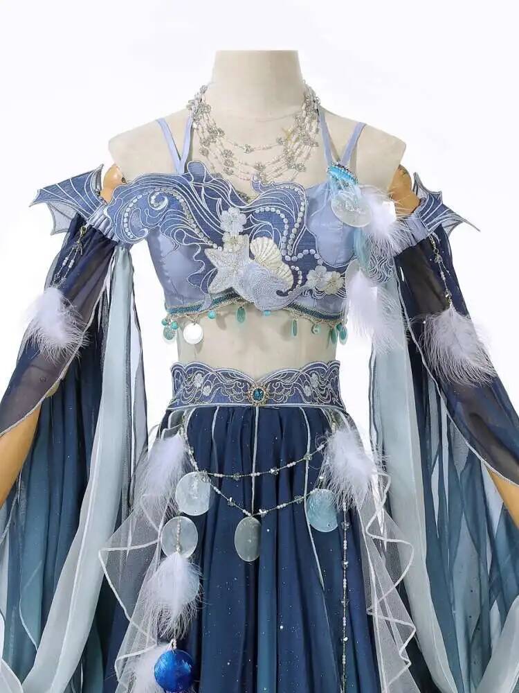 Exotic Blue Dress Heavy Embroi - Embroidery Skirt 评论和价格