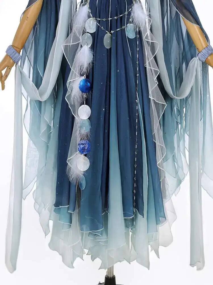 Exotic Blue Dress Heavy Embroi - Embroidery Skirt 评论和价格