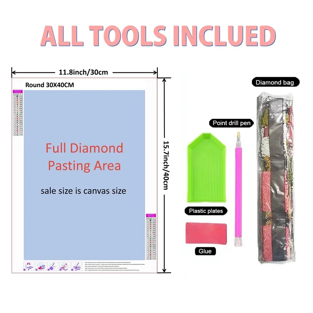Diamond painting set, abstract - Embroidery Xpress 评论和价格