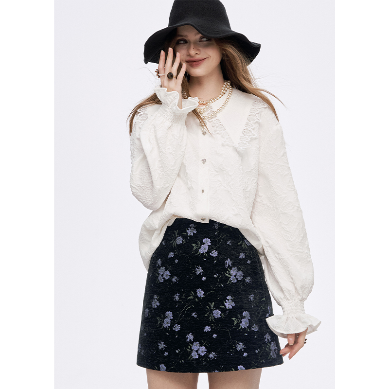 ELFSACK Y2K High Waist Gothic  - Embroidery Skirt 评论和价格