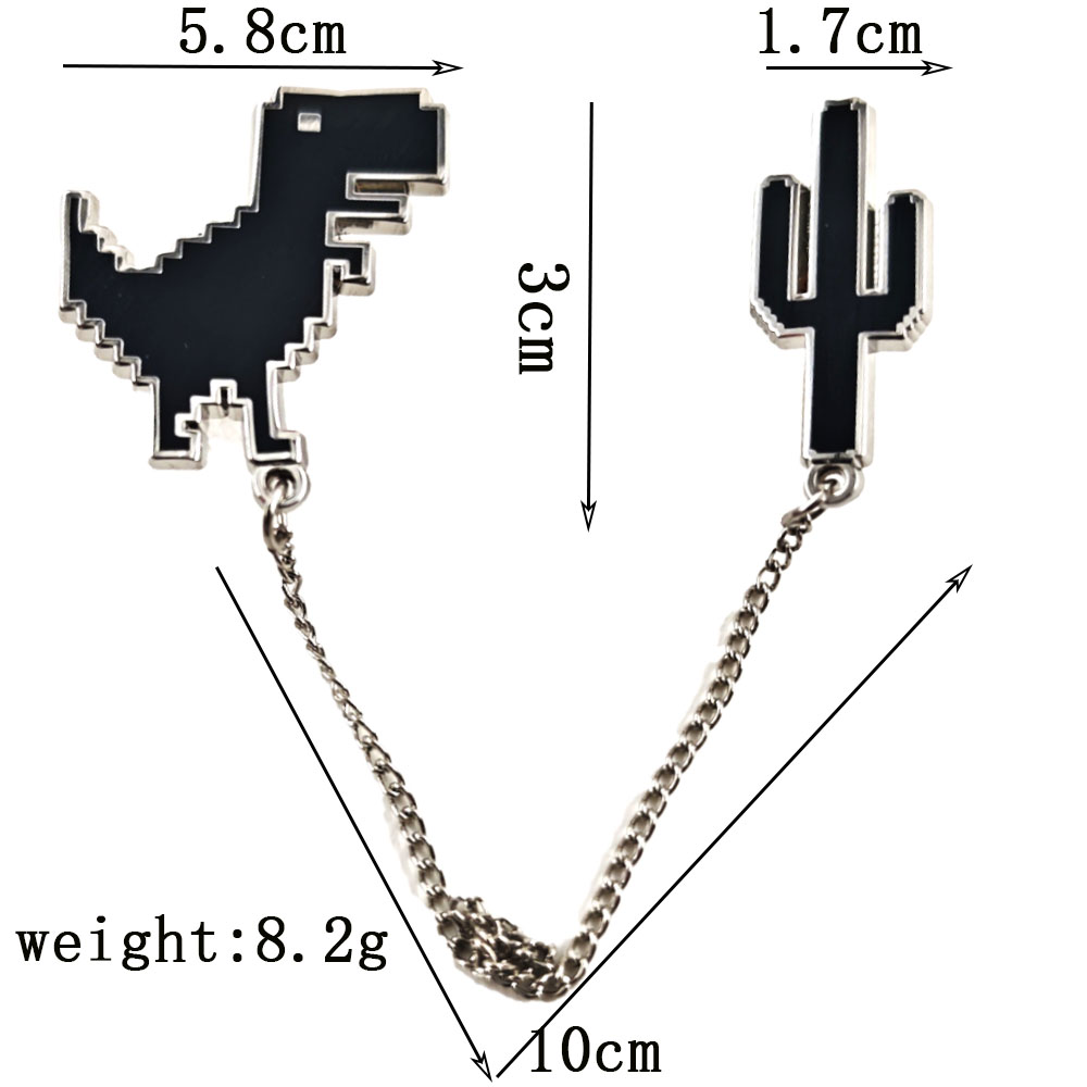 Pixel T-Rex Dinosaur Cactus En - Embroidery Bracelet 评论和价格