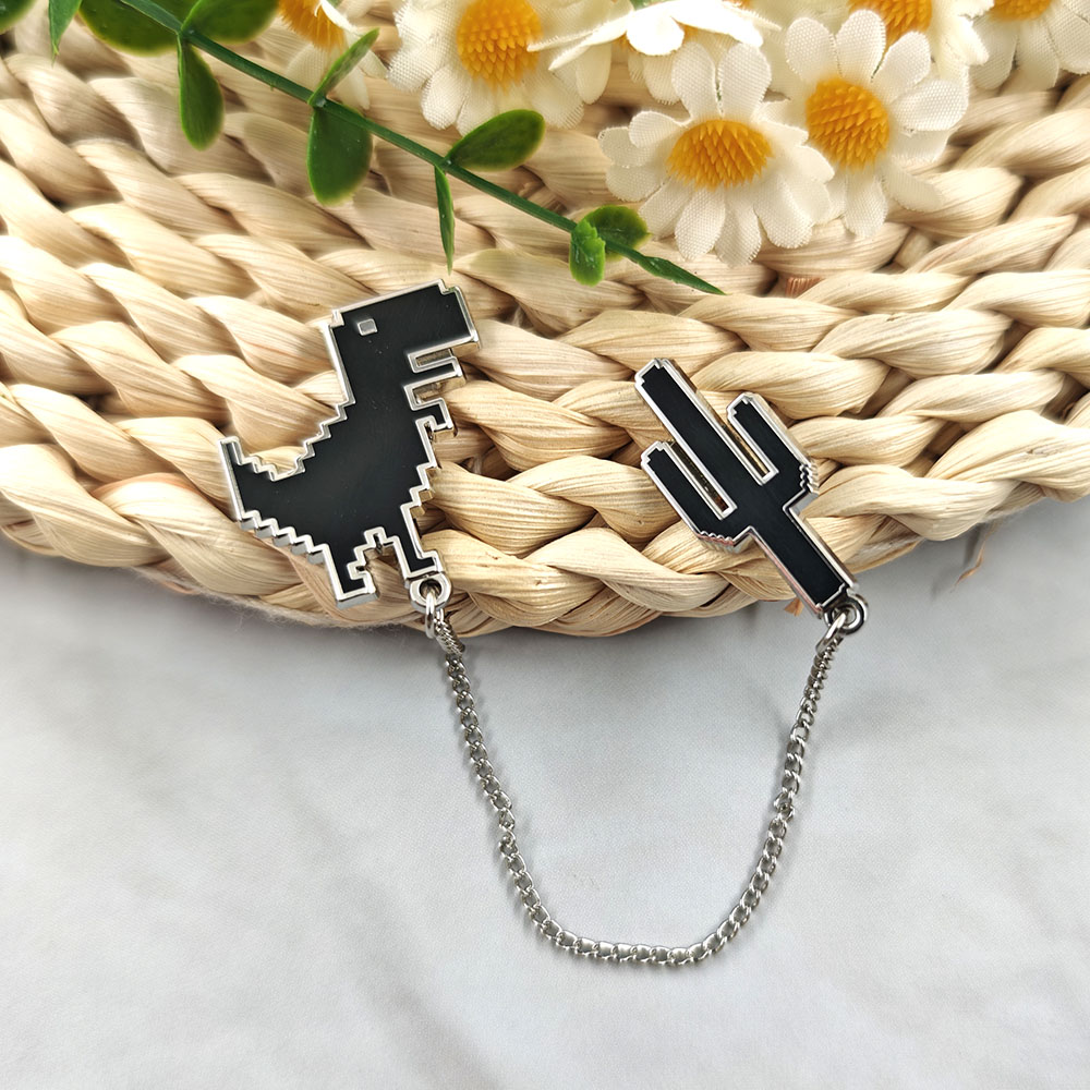 Pixel T-Rex Dinosaur Cactus En - Embroidery Bracelet 评论和价格