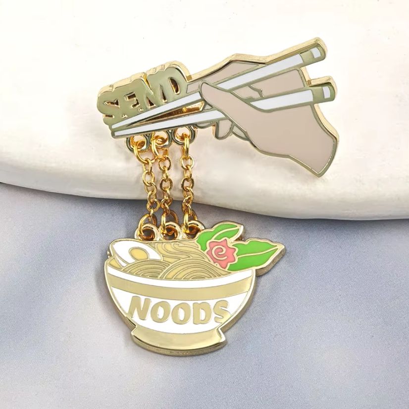 Send Noods Enamel Pin Funny Fo - Embroidery Bracelet 评论和价格