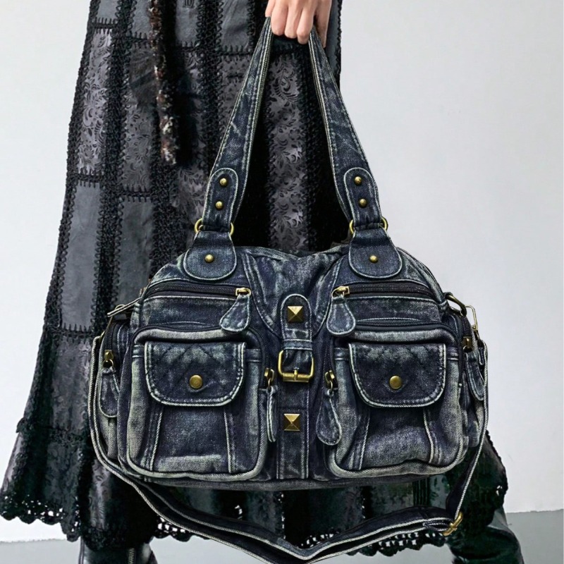Fashionable Denim Tote Bag for - Embroidery Class 评论和价格