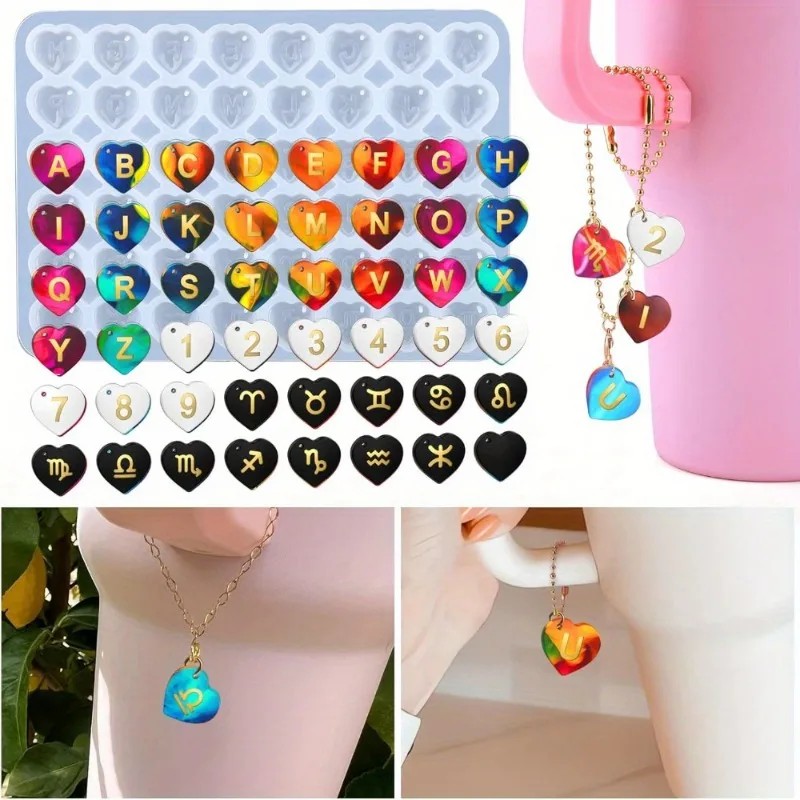 1pc DIY Epoxy Resin Mold Numbe - Embroidery Charm 评论和价格
