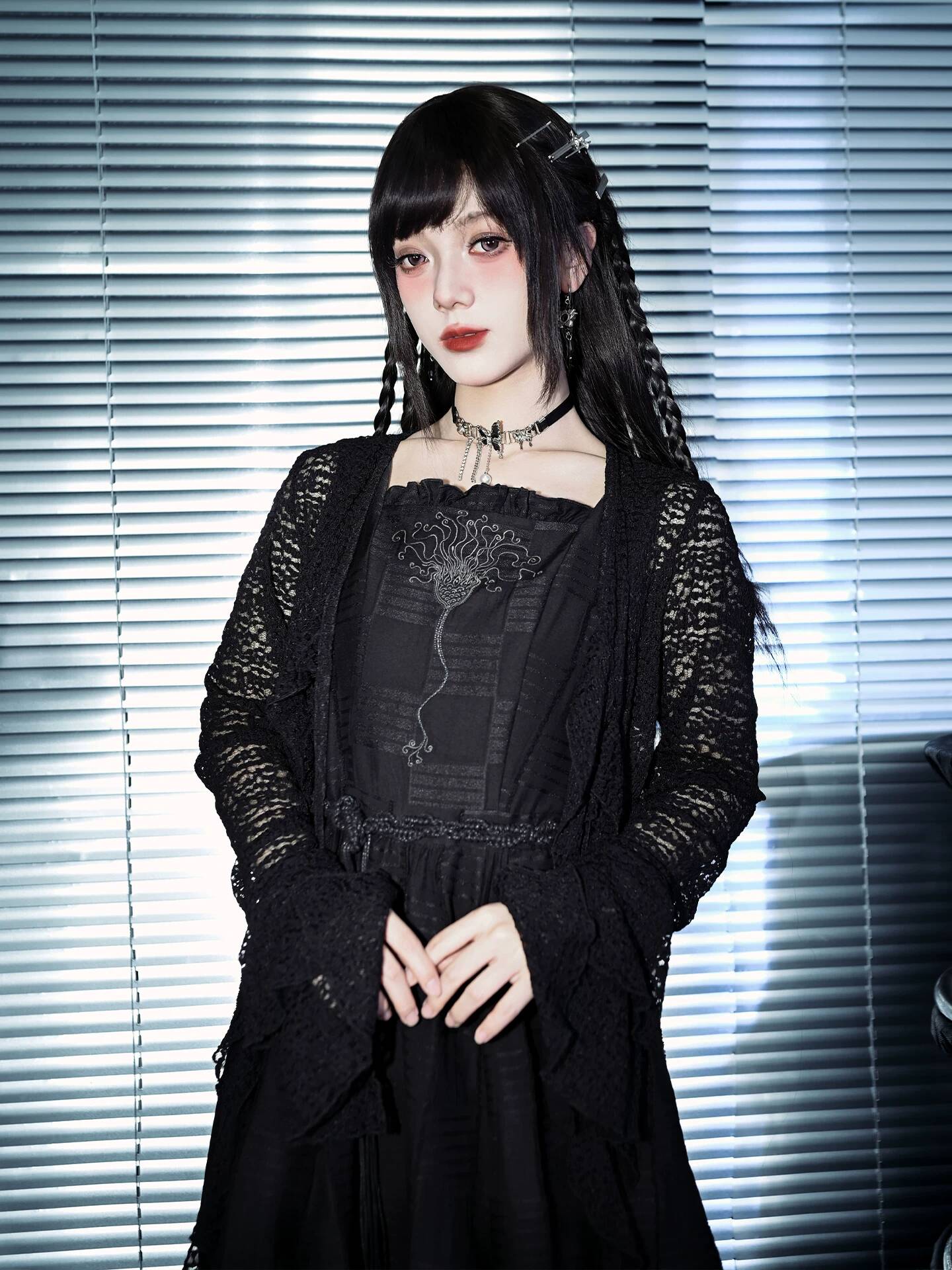 New Crinoid Embroidery Black D - Embroidery Skirt 评论和价格