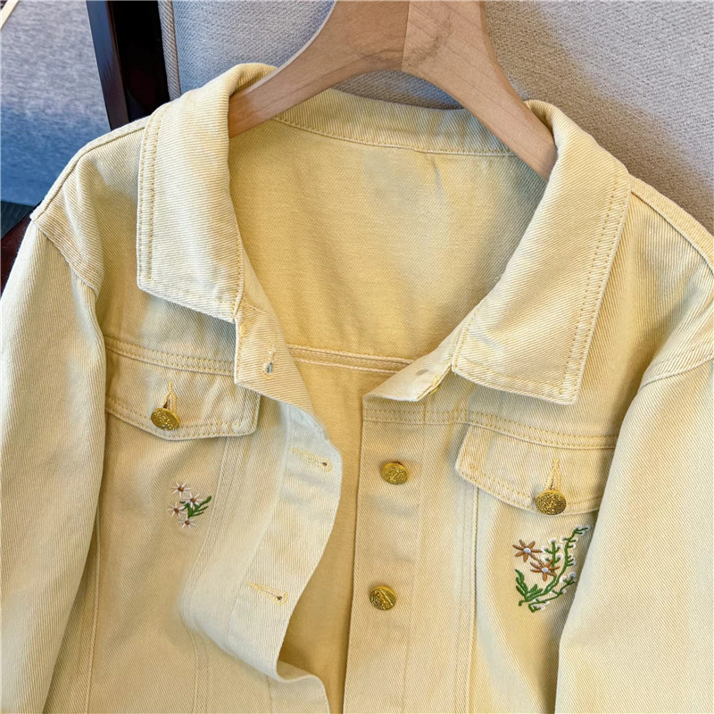Korean Vintage Flower Embroide - Embroidery Yellow Flower 评论和价格