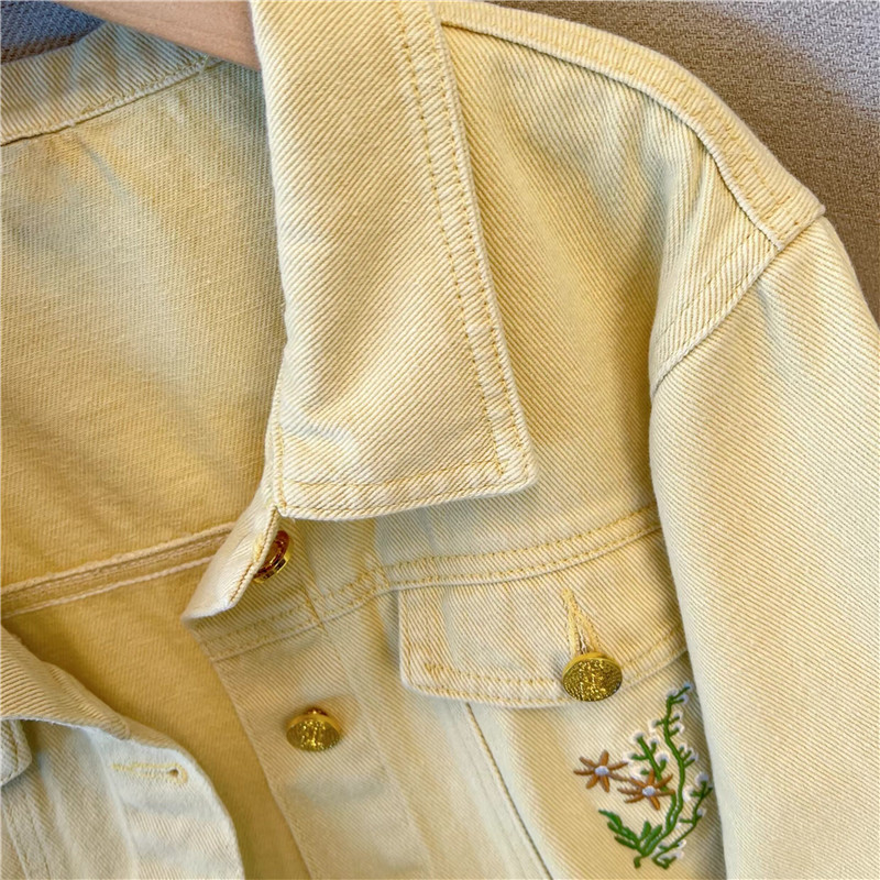 Korean Vintage Flower Embroide - Embroidery Yellow Flower 评论和价格