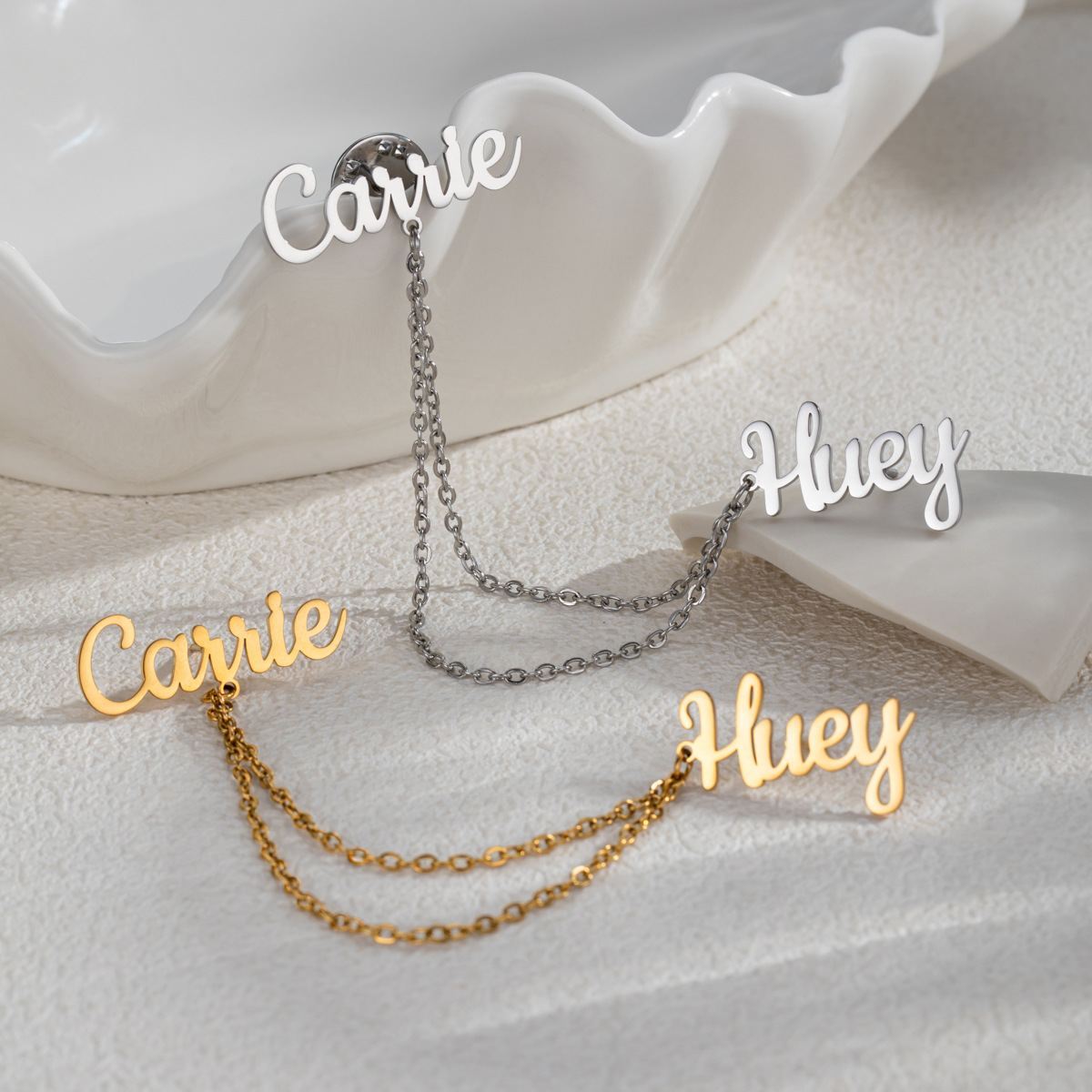 Fashion 2 Names DIY Customized - Embroidery Names 评论和价格