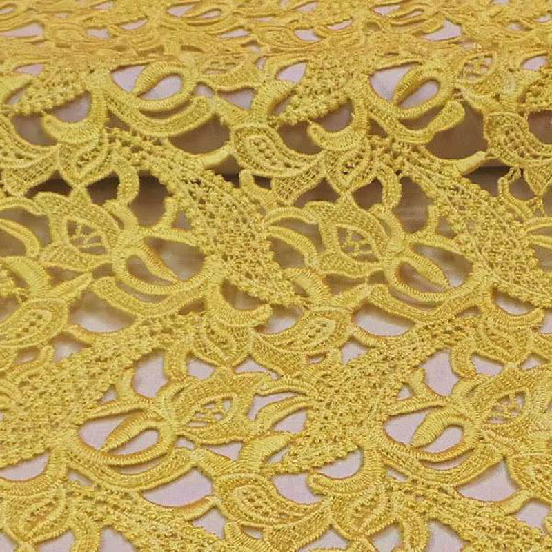 high-end lace cloth yellow ste - Embroidery Yellow Flower 评论和价格