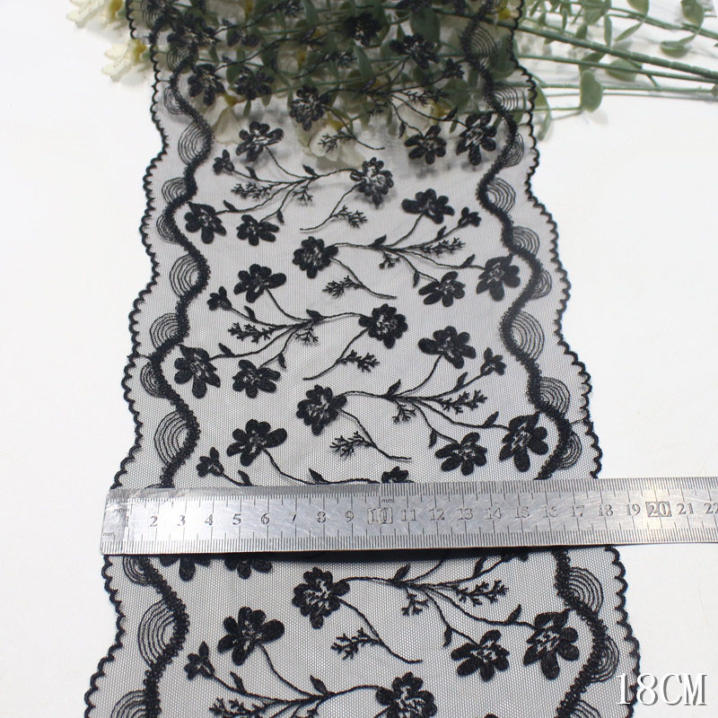 41yards Bilateral Embroidered  - Embroidery Yellow Flower 评论和价格