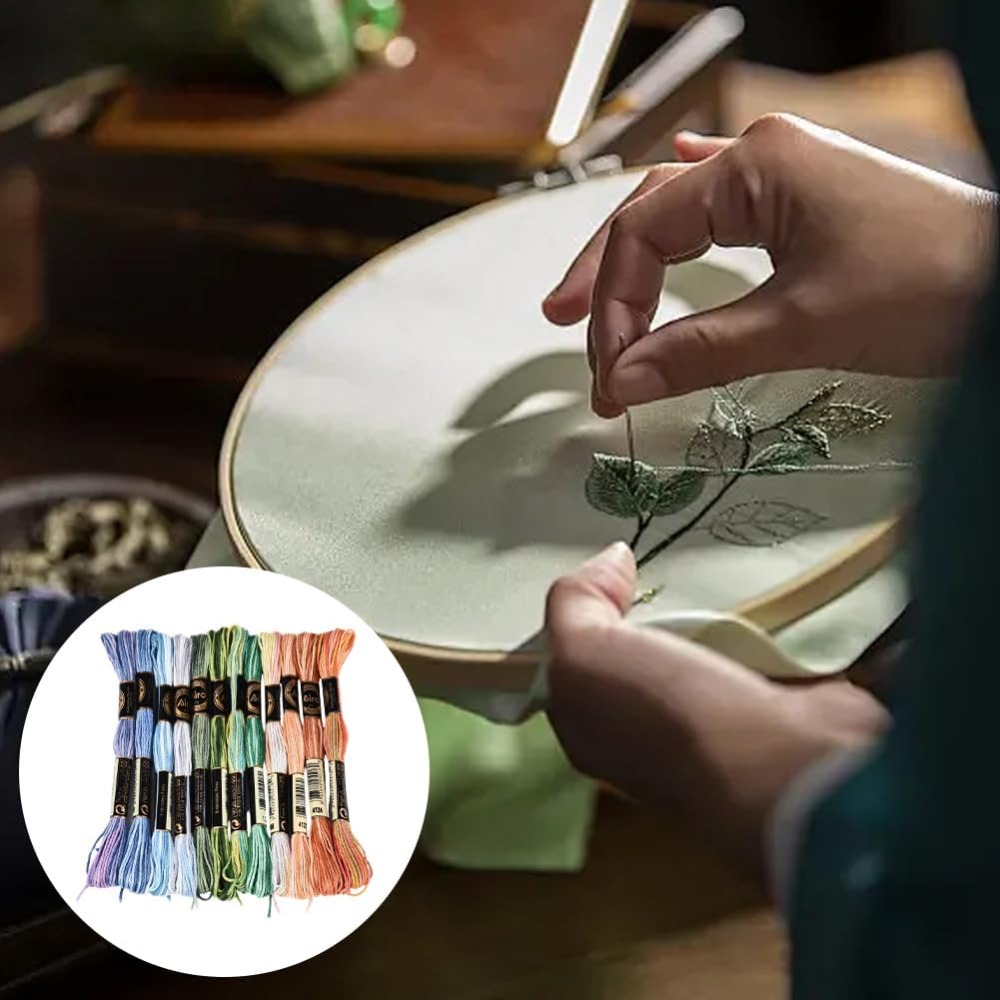 12 Skeins 105 Yards Cross Stit - Embroidery Bracelet 评论和价格