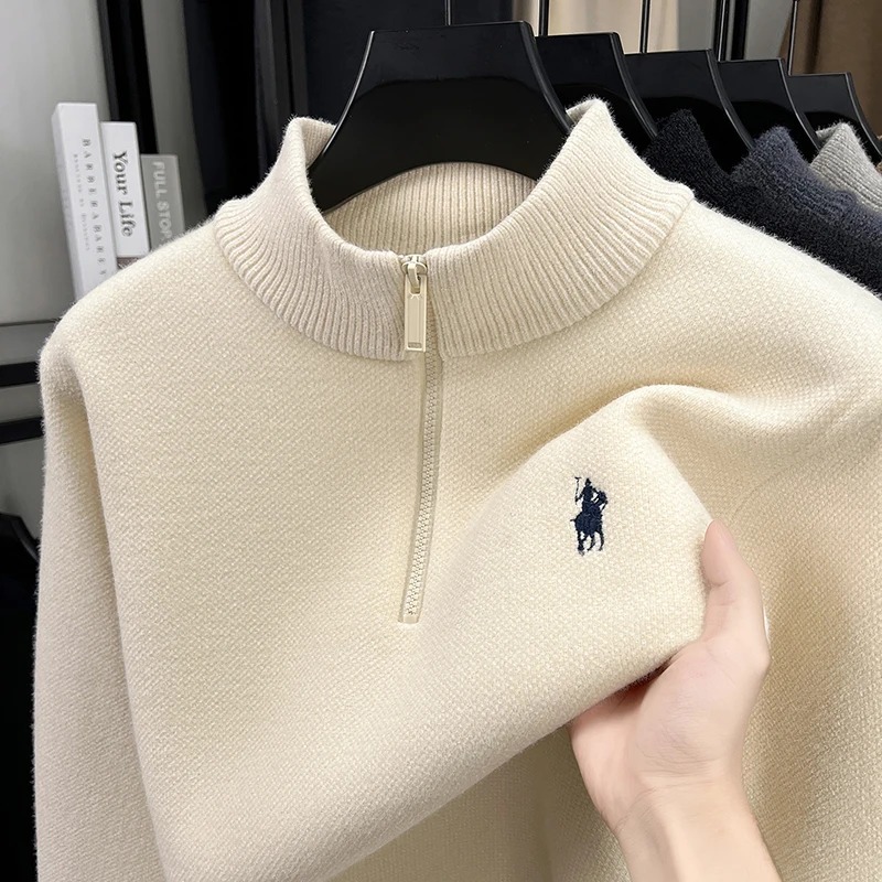 High end zipper stand up colla - Embroidery Design Logo 评论和价格