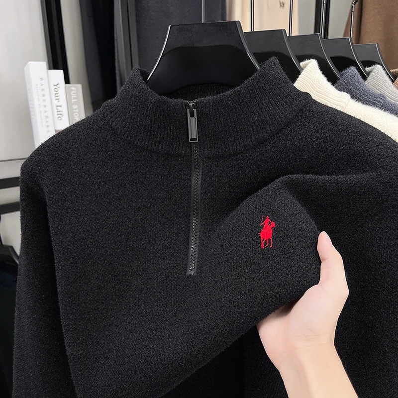 High end zipper stand up colla - Embroidery Design Logo 评论和价格