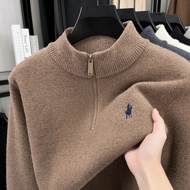High end zipper stand up colla - Embroidery Design Logo 评论和价格