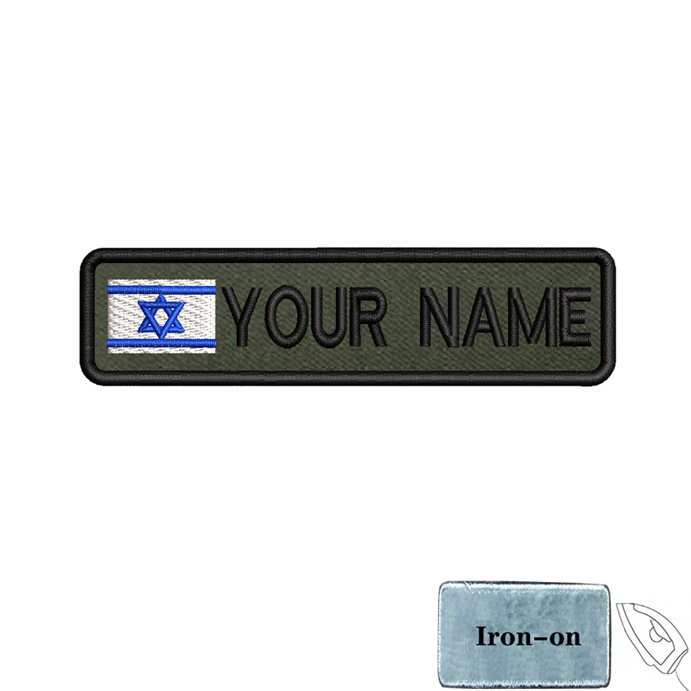 1PC 10cmX2.5cm Custom Name Fla - Embroidery Uk 评论和价格