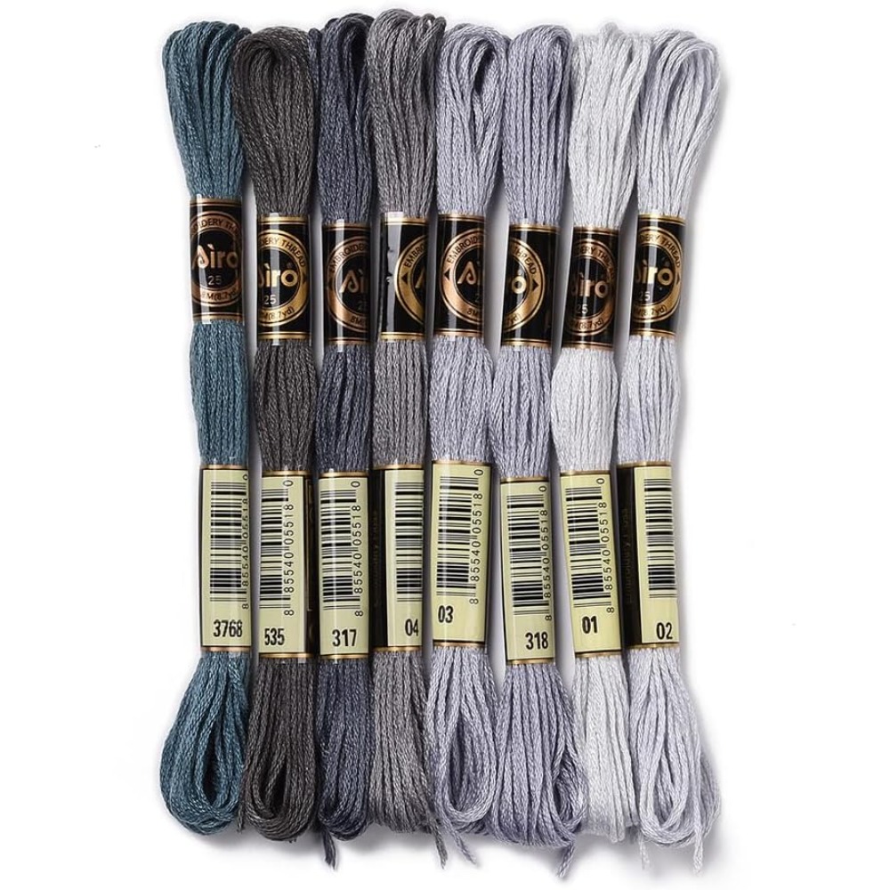 8 Skeins 70 Yards Grey Friends - Embroidery Bracelet 评论和价格