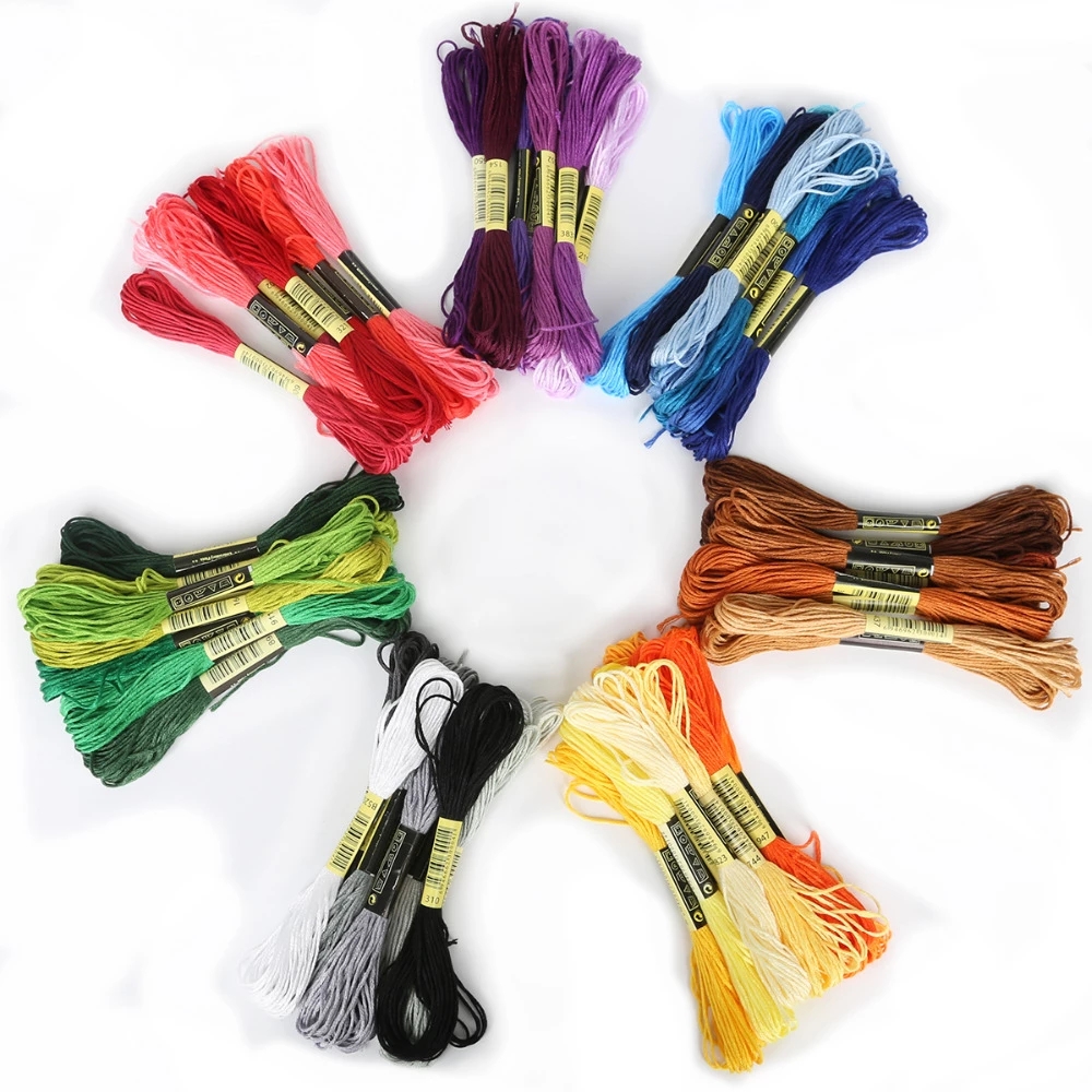 8/12/24/36Pcs Multicolor Simil - Dmc Floss Set 评论和价格
