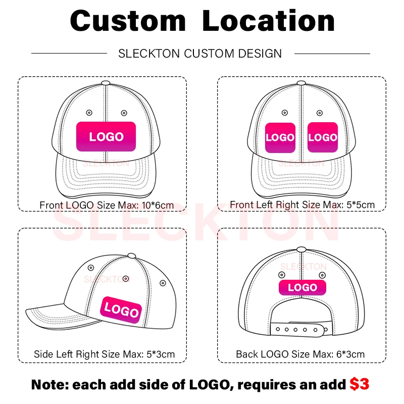 SLECKTON Custom LOGO Baseball  - Embroidery Design Logo 评论和价格