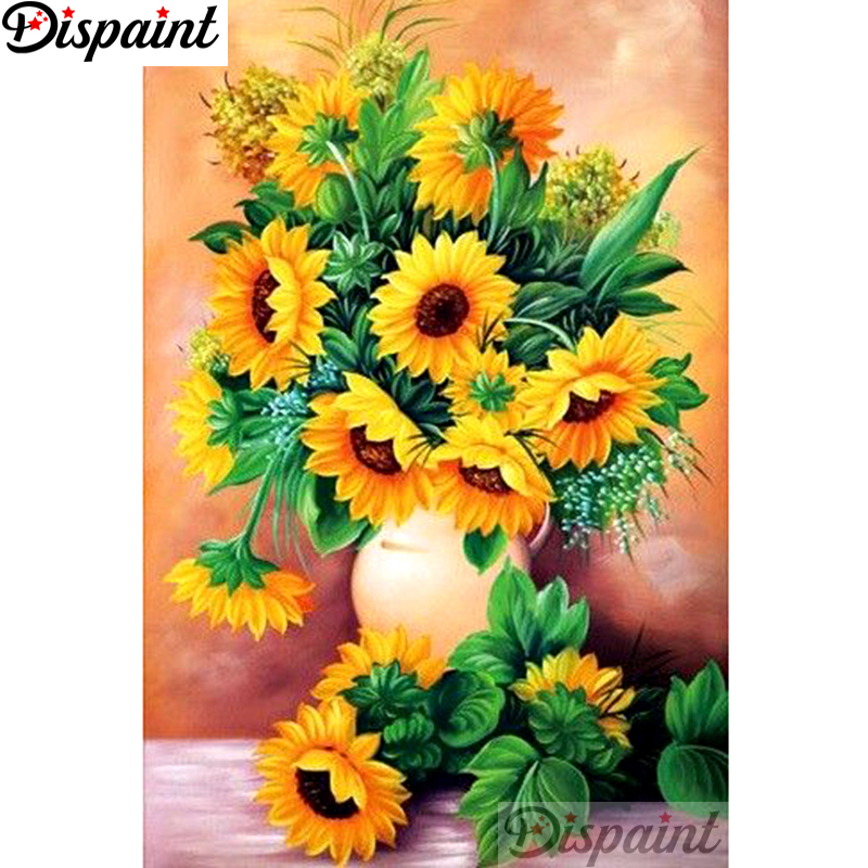 Dispaint Full Square/Round Dri - Embroidery Yellow Flower 评论和价格