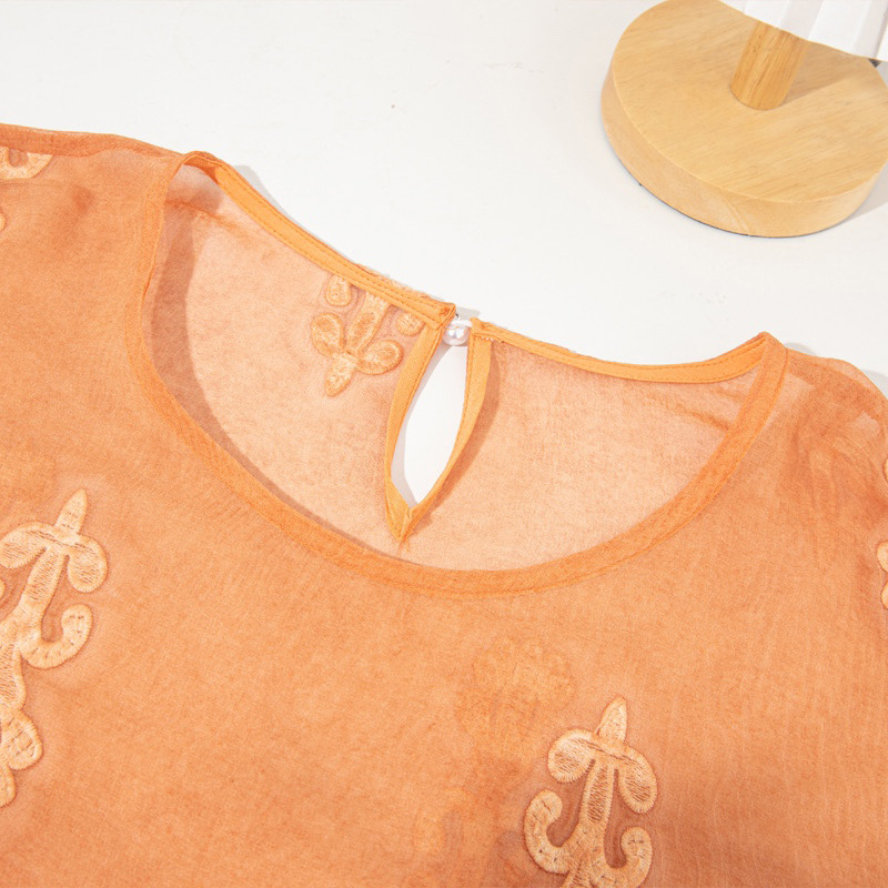 100% Mulberry Silk Women Long  - Embroidery Class 评论和价格