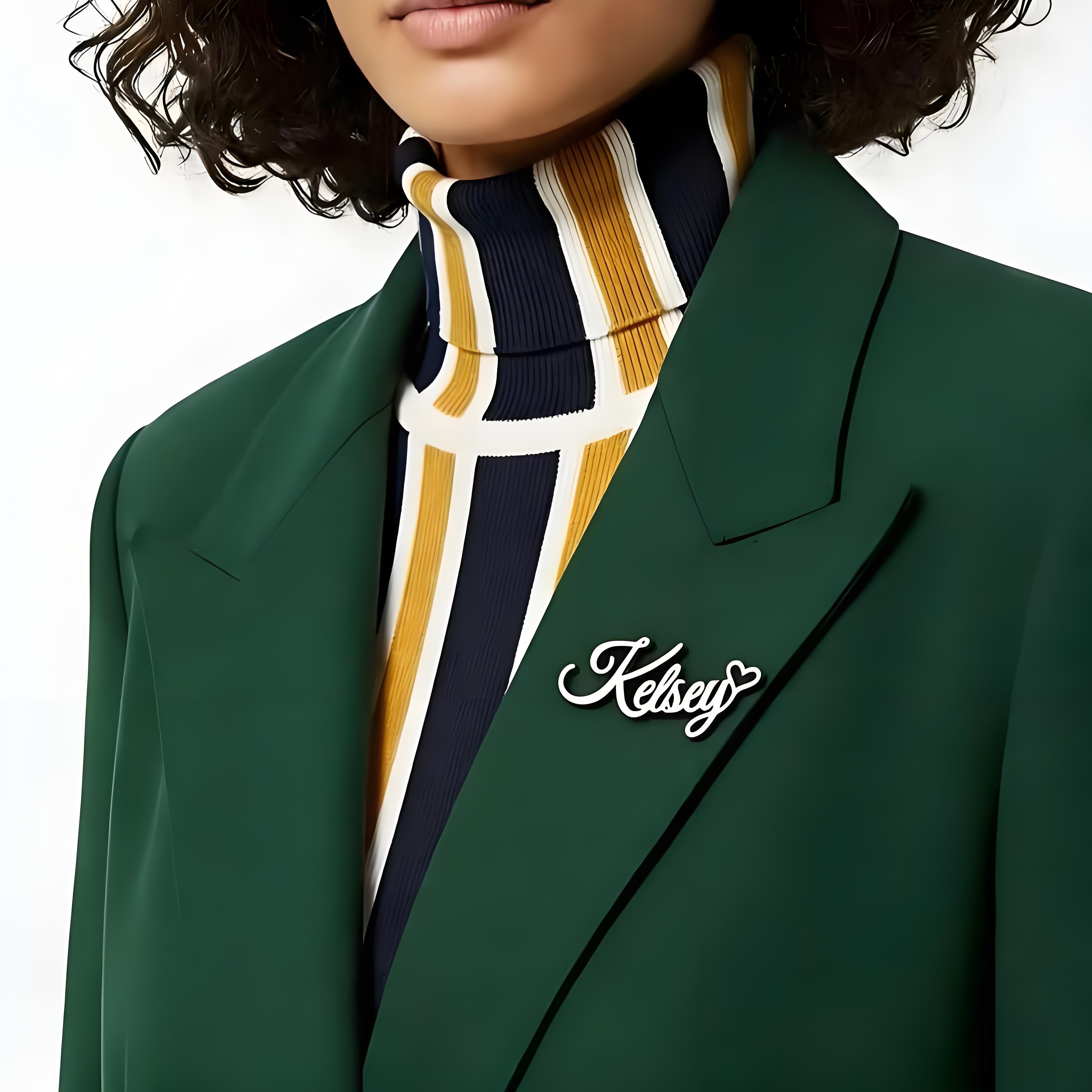 Custom Cursive Name Lapel Pin  - Embroidery Names 评论和价格