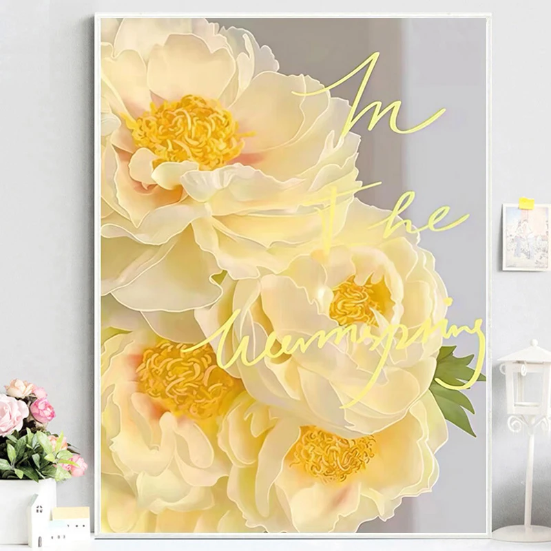 Yellow Flowers 5D Diamond Pain - Embroidery Yellow Flower 评论和价格