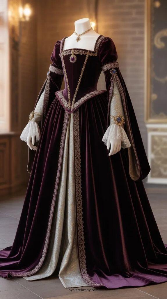 Vintage Duchess Purple Prom Go - Embroidery Dress 评论和价格