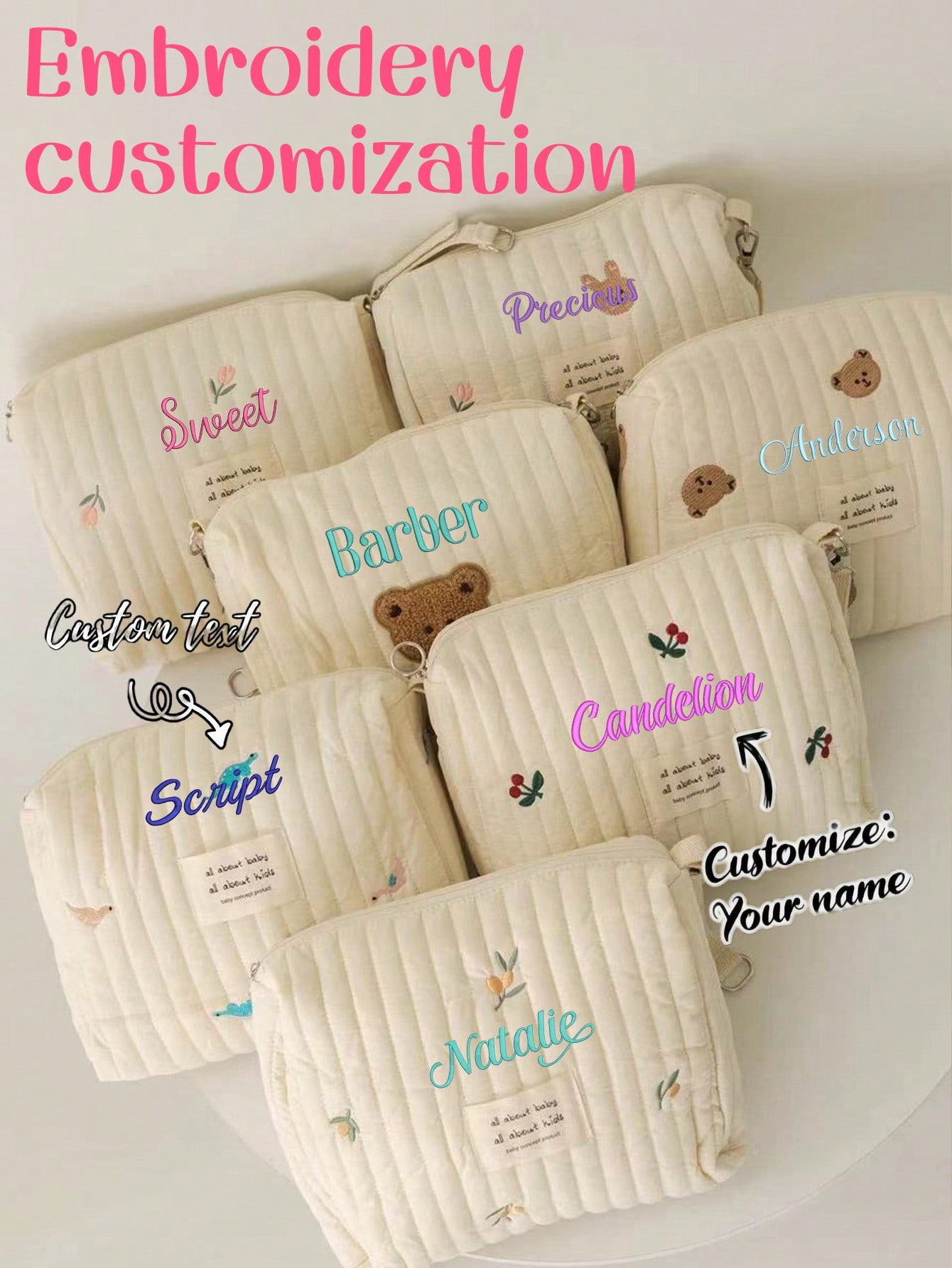 Custom Name Embroidery Baby Di - Embroidery Names 评论和价格