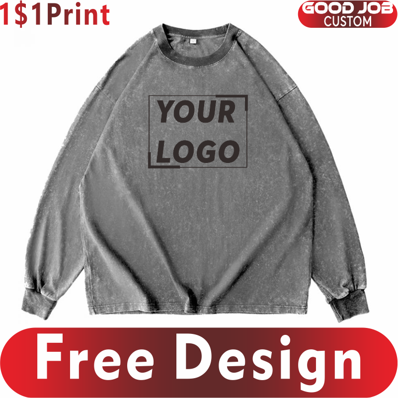 Custom T-shirts Vintage Long S - Embroidery Design Logo 评论和价格